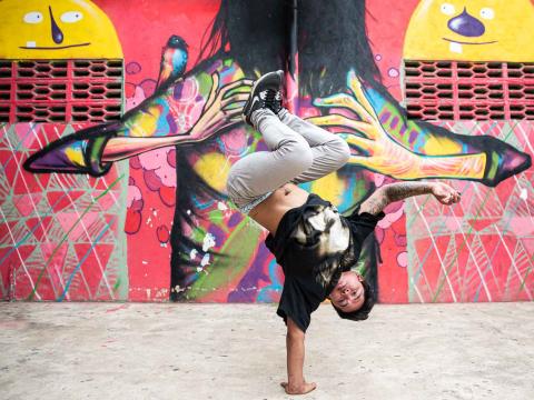 "B-Boy Slick", Breakdancer et professeur d'anglais et de khmer ​​​​​​​Phnom Penh, Cambodge - 2017